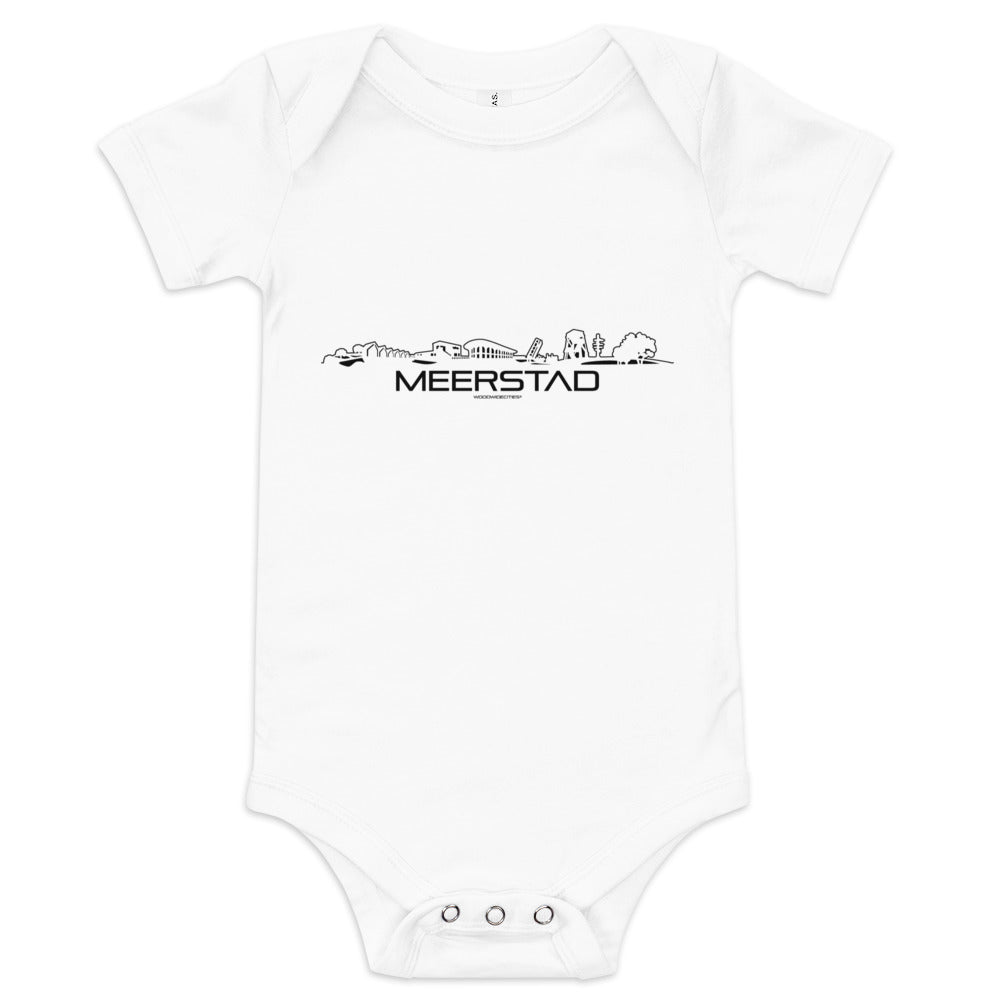 Baby Rompertje Meerstad houten cadeau decoratie relatiegeschenk van WoodWideCities