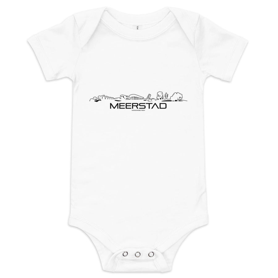Baby Rompertje Meerstad houten cadeau decoratie relatiegeschenk van WoodWideCities