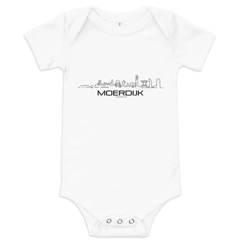 Baby Rompertje Moerdijk White 3-6m houten cadeau decoratie relatiegeschenk van WoodWideCities