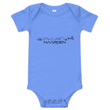 Baby Rompertje Naarden Heather Columbia Blue 3-6m houten cadeau decoratie relatiegeschenk van WoodWideCities