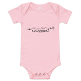 Baby Rompertje Naarden Pink 3-6m houten cadeau decoratie relatiegeschenk van WoodWideCities