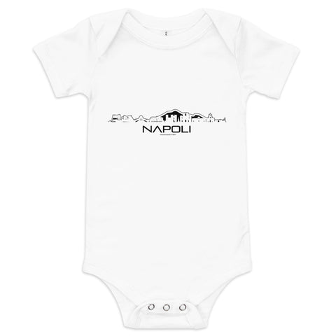 Baby Rompertje Napoli White 3-6m houten cadeau decoratie relatiegeschenk van WoodWideCities