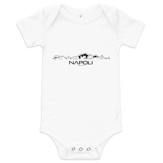 Baby Rompertje Napoli White 3-6m houten cadeau decoratie relatiegeschenk van WoodWideCities