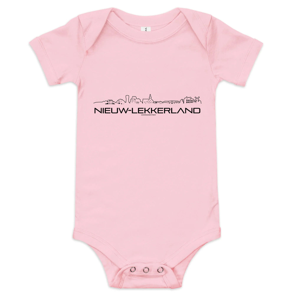 Baby Rompertje Nieuw-Lekkerland uniek cadeau voor baby geboren in Nieuw-Lekkerland geschenk van WoodWideCities