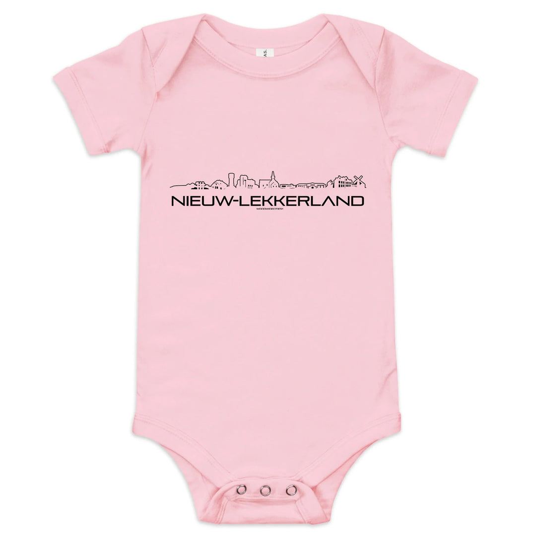 Baby Rompertje Nieuw-Lekkerland uniek cadeau voor baby geboren in Nieuw-Lekkerland geschenk van WoodWideCities