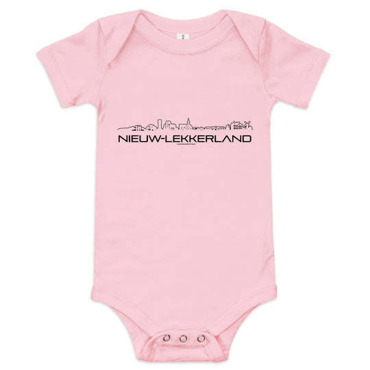 Baby Rompertje Nieuw-Lekkerland uniek cadeau voor baby geboren in Nieuw-Lekkerland geschenk van WoodWideCities