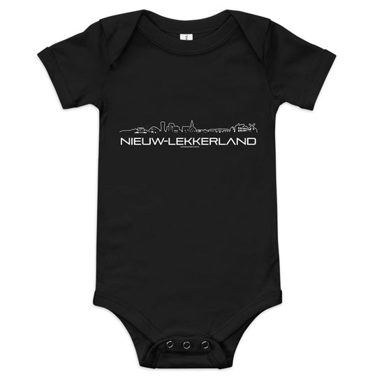 Baby Rompertje Nieuw-Lekkerland uniek cadeau voor baby geboren in Nieuw-Lekkerland geschenk van WoodWideCities