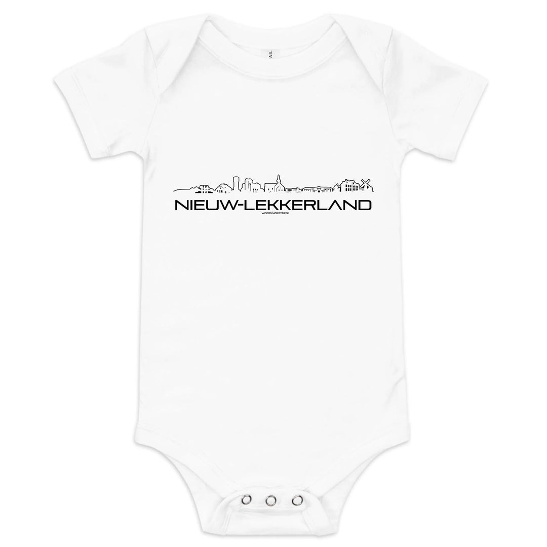 Baby Rompertje Nieuw-Lekkerland uniek cadeau voor baby geboren in Nieuw-Lekkerland geschenk van WoodWideCities