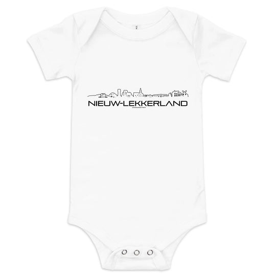 Baby Rompertje Nieuw-Lekkerland uniek cadeau voor baby geboren in Nieuw-Lekkerland geschenk van WoodWideCities