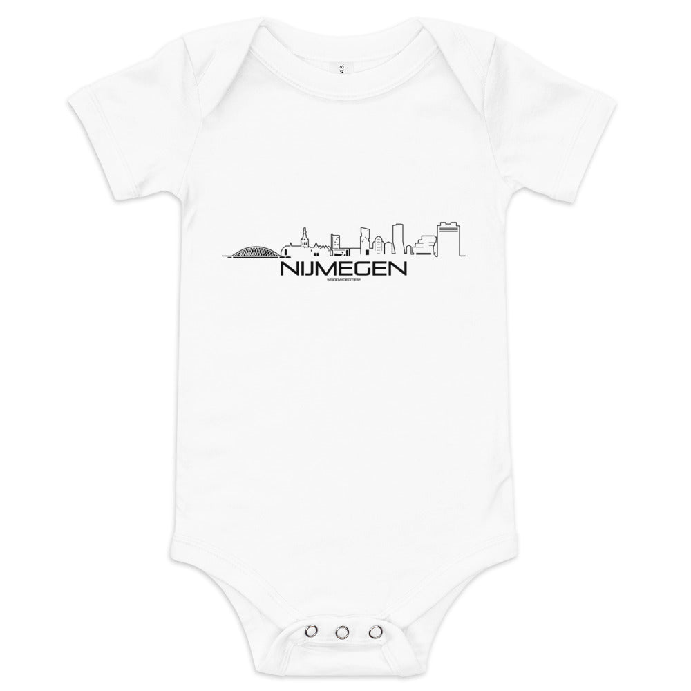Baby Rompertje Nijmegen houten cadeau decoratie relatiegeschenk van WoodWideCities