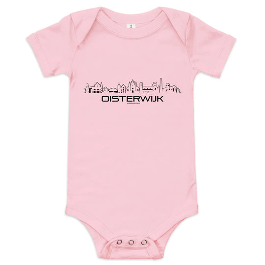Baby Rompertje Oisterwijk uniek cadeau voor baby geboren in Oisterwijk geschenk van WoodWideCities