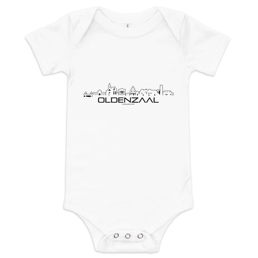 Baby Rompertje Oldenzaal houten cadeau decoratie relatiegeschenk van WoodWideCities