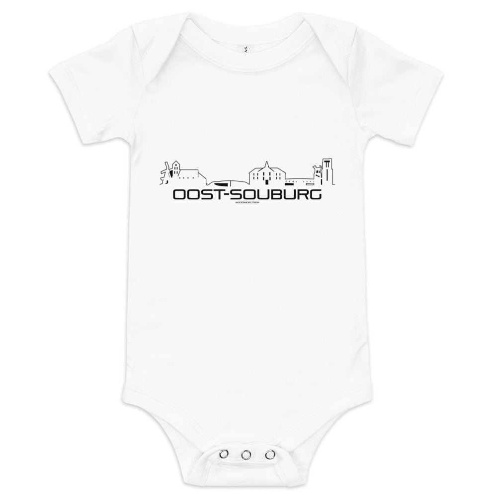 Baby Rompertje Oost-Souburg houten cadeau decoratie relatiegeschenk van WoodWideCities
