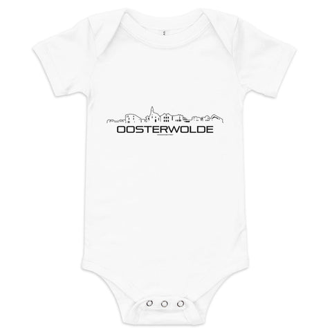 Baby Rompertje Oosterwolde houten cadeau decoratie relatiegeschenk van WoodWideCities