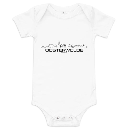 Baby Rompertje Oosterwolde houten cadeau decoratie relatiegeschenk van WoodWideCities