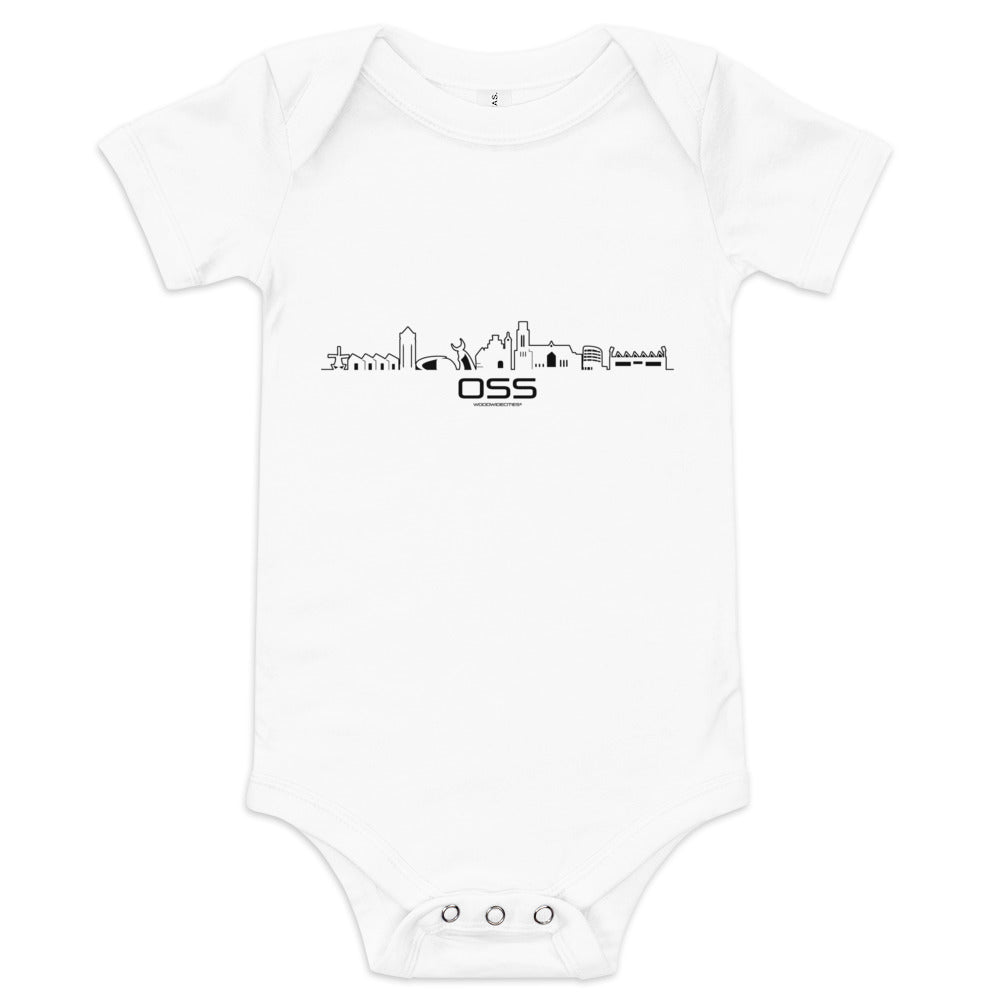 Baby Rompertje Oss houten cadeau decoratie relatiegeschenk van WoodWideCities