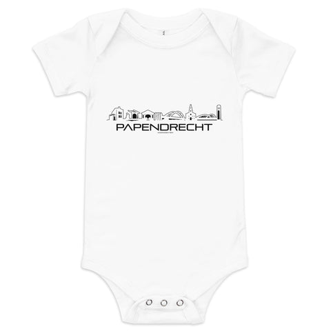 Baby Rompertje Papendrecht White 3-6m houten cadeau decoratie relatiegeschenk van WoodWideCities