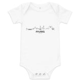 Baby Rompertje Parijs houten cadeau decoratie relatiegeschenk van WoodWideCities