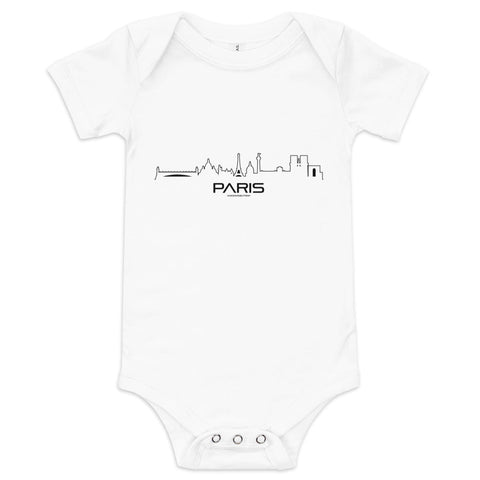 Baby Rompertje Parijs houten cadeau decoratie relatiegeschenk van WoodWideCities