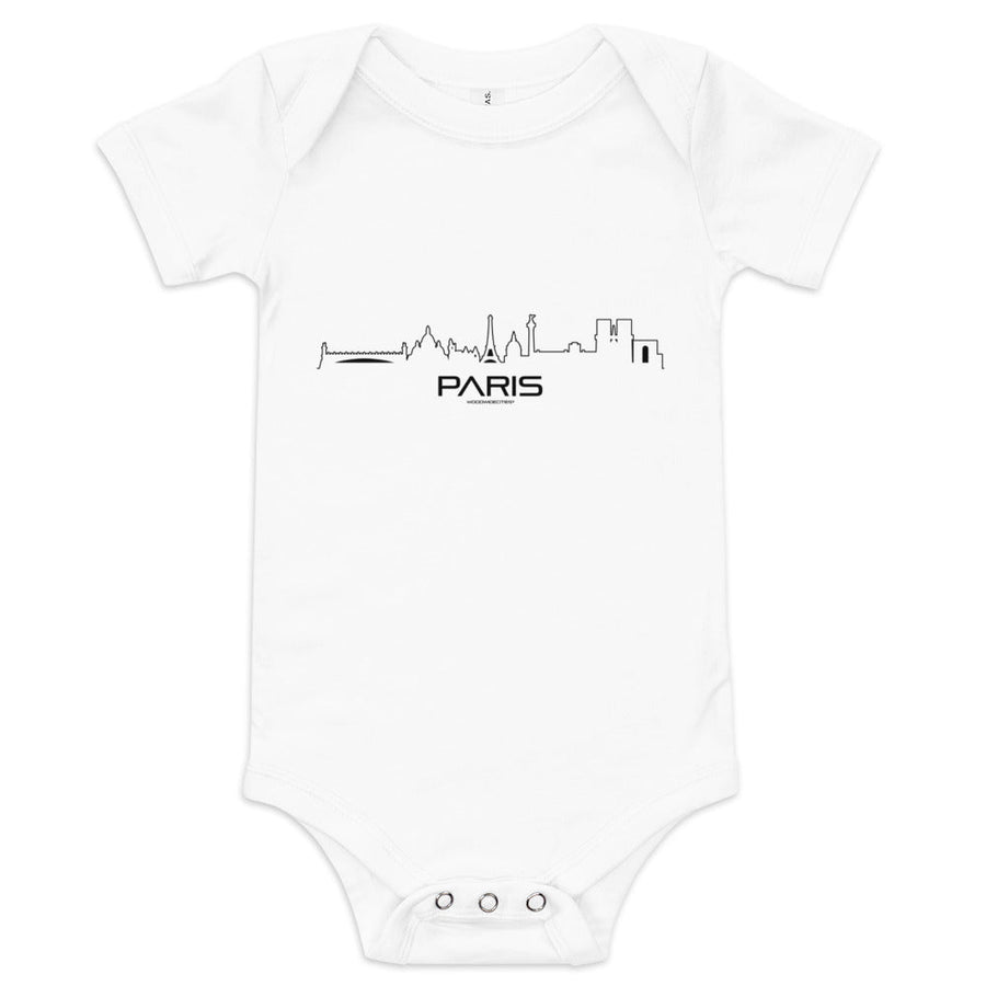 Baby Rompertje Parijs houten cadeau decoratie relatiegeschenk van WoodWideCities