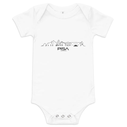 Baby Rompertje Pisa White 3-6m houten cadeau decoratie relatiegeschenk van WoodWideCities