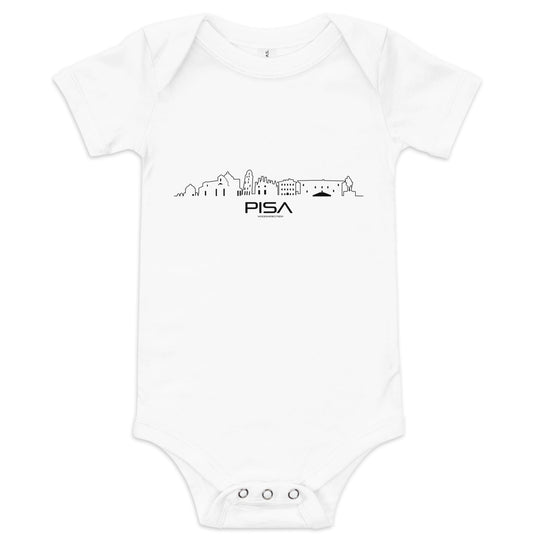 Baby Rompertje Pisa White 3-6m houten cadeau decoratie relatiegeschenk van WoodWideCities