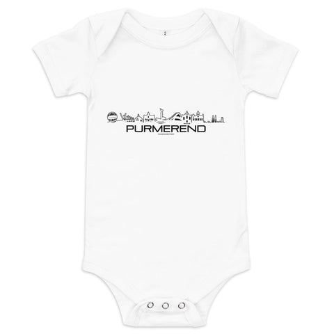 Baby Rompertje Purmerend houten cadeau decoratie relatiegeschenk van WoodWideCities