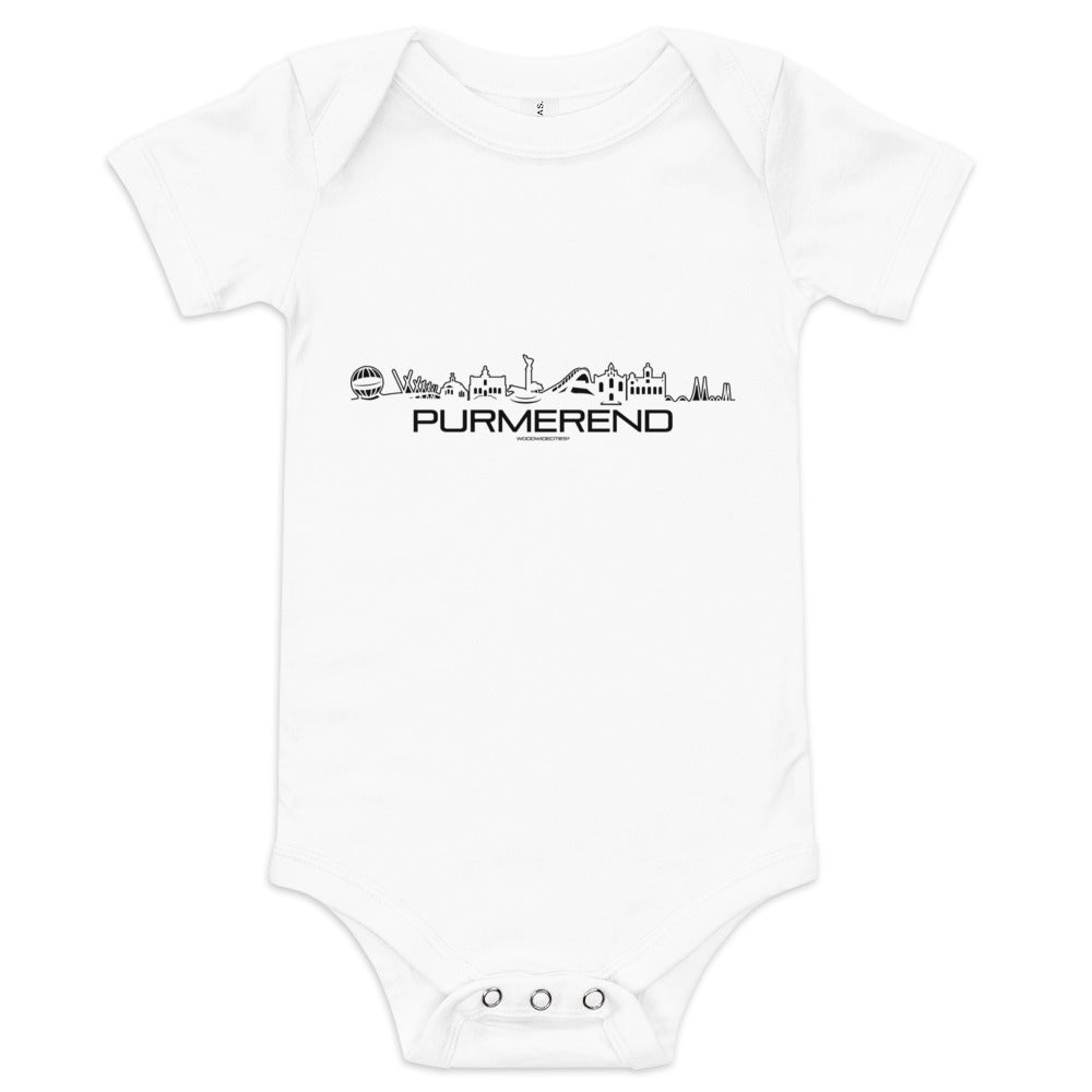 Baby Rompertje Purmerend houten cadeau decoratie relatiegeschenk van WoodWideCities