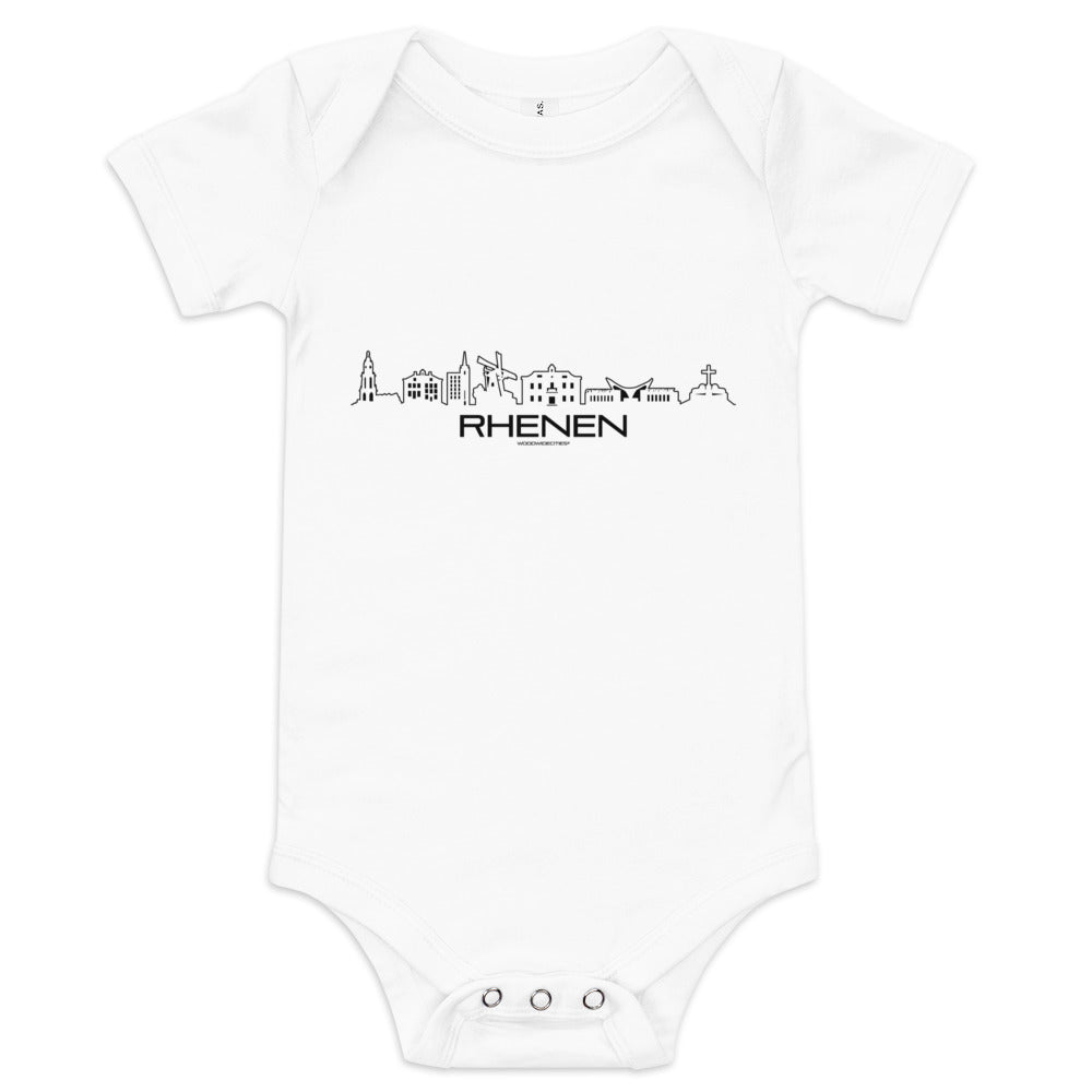 Baby Rompertje Rhenen houten cadeau decoratie relatiegeschenk van WoodWideCities