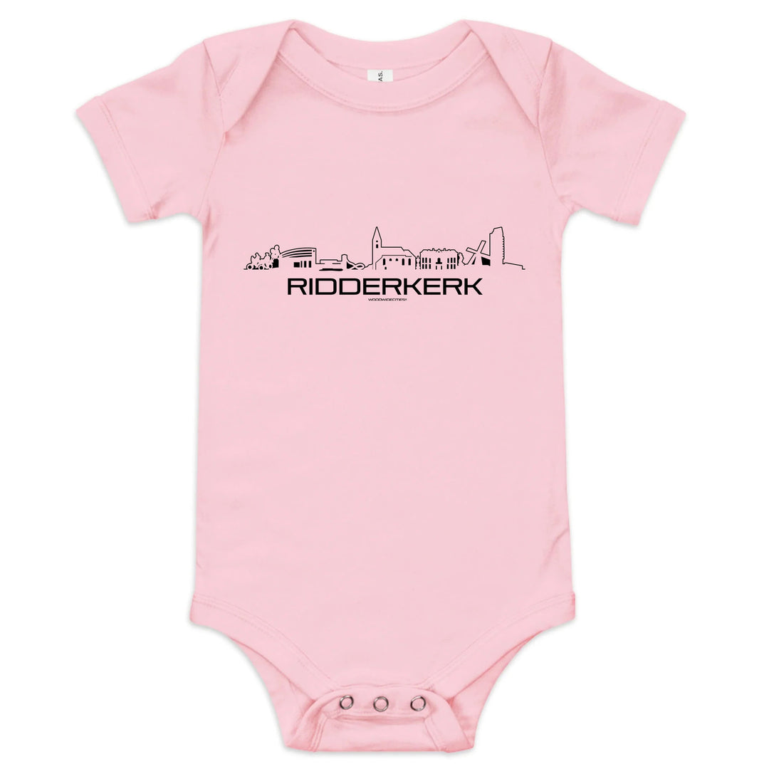 Baby Rompertje Ridderkerk uniek cadeau voor baby geboren in Ridderkerk geschenk van WoodWideCities