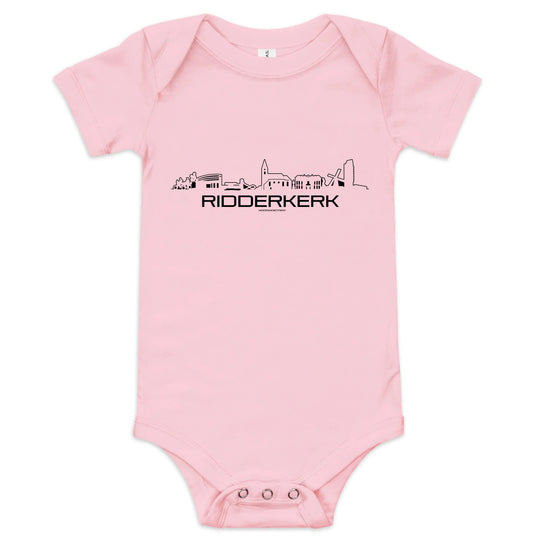 Baby Rompertje Ridderkerk uniek cadeau voor baby geboren in Ridderkerk geschenk van WoodWideCities