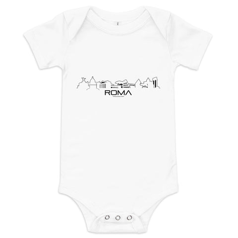 Baby Rompertje Rome White 3-6m houten cadeau decoratie relatiegeschenk van WoodWideCities