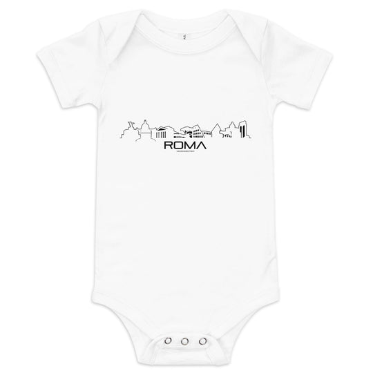 Baby Rompertje Rome White 3-6m houten cadeau decoratie relatiegeschenk van WoodWideCities