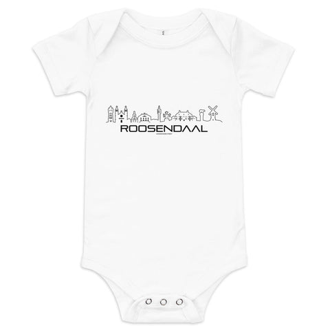 Baby Rompertje Roosendaal houten cadeau decoratie relatiegeschenk van WoodWideCities