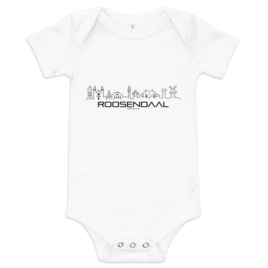 Baby Rompertje Roosendaal houten cadeau decoratie relatiegeschenk van WoodWideCities