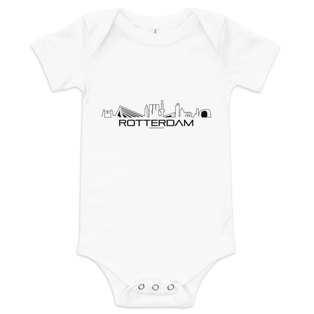 Baby Rompertje Rotterdam houten cadeau decoratie relatiegeschenk van WoodWideCities