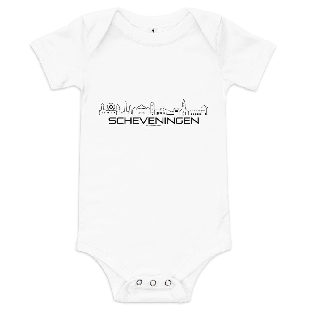 Baby Rompertje Scheveningen houten cadeau decoratie relatiegeschenk van WoodWideCities