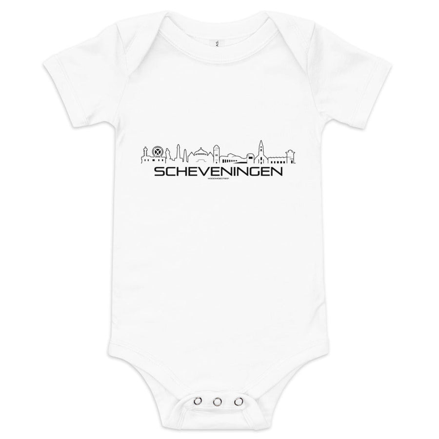Baby Rompertje Scheveningen houten cadeau decoratie relatiegeschenk van WoodWideCities