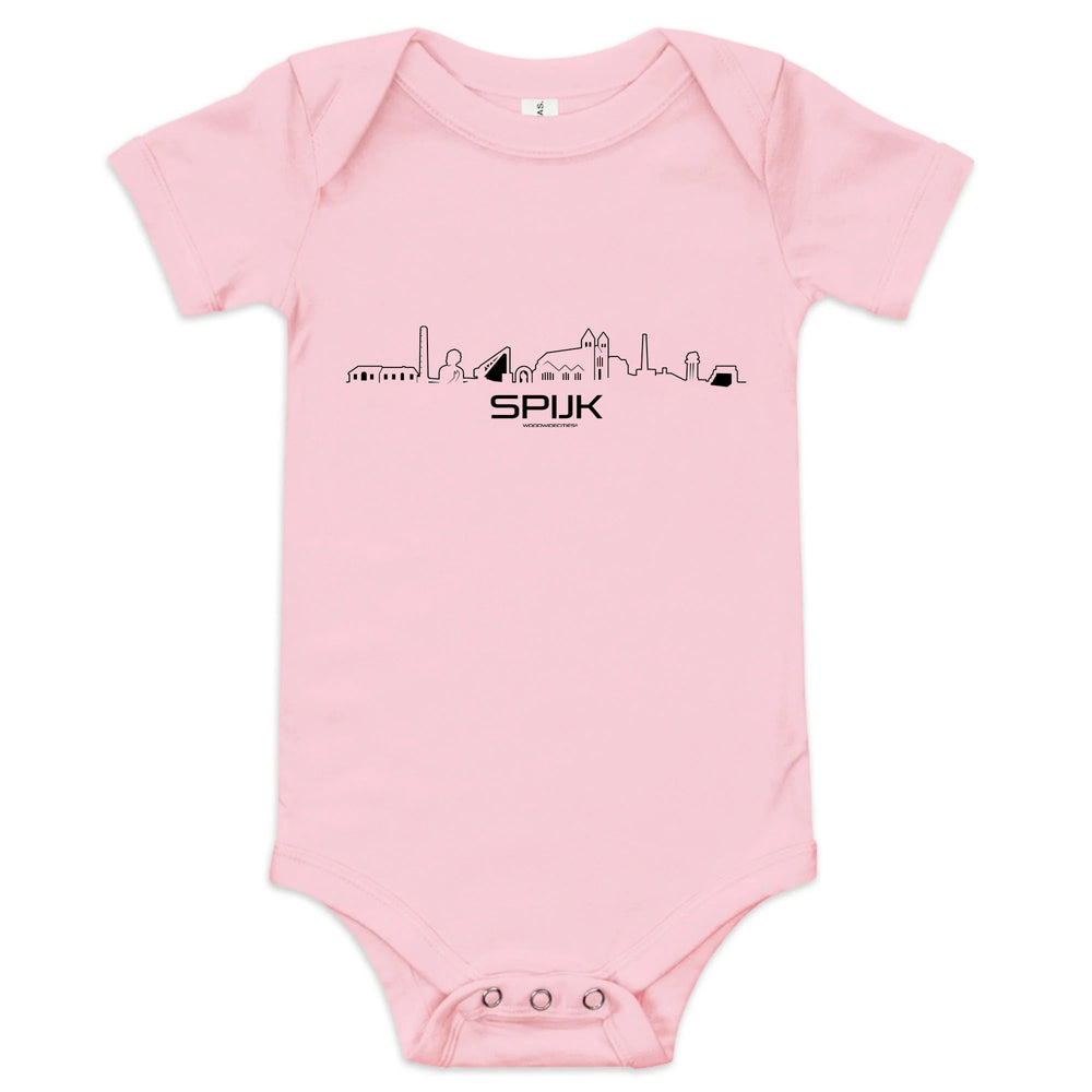 Baby Rompertje Spijk-Zevenaar uniek cadeau voor baby geboren in Spijk-Zevenaar geschenk van WoodWideCities