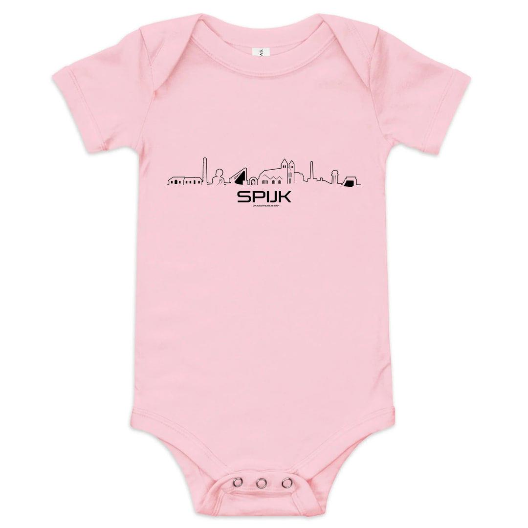 Baby Rompertje Spijk-Zevenaar uniek cadeau voor baby geboren in Spijk-Zevenaar geschenk van WoodWideCities