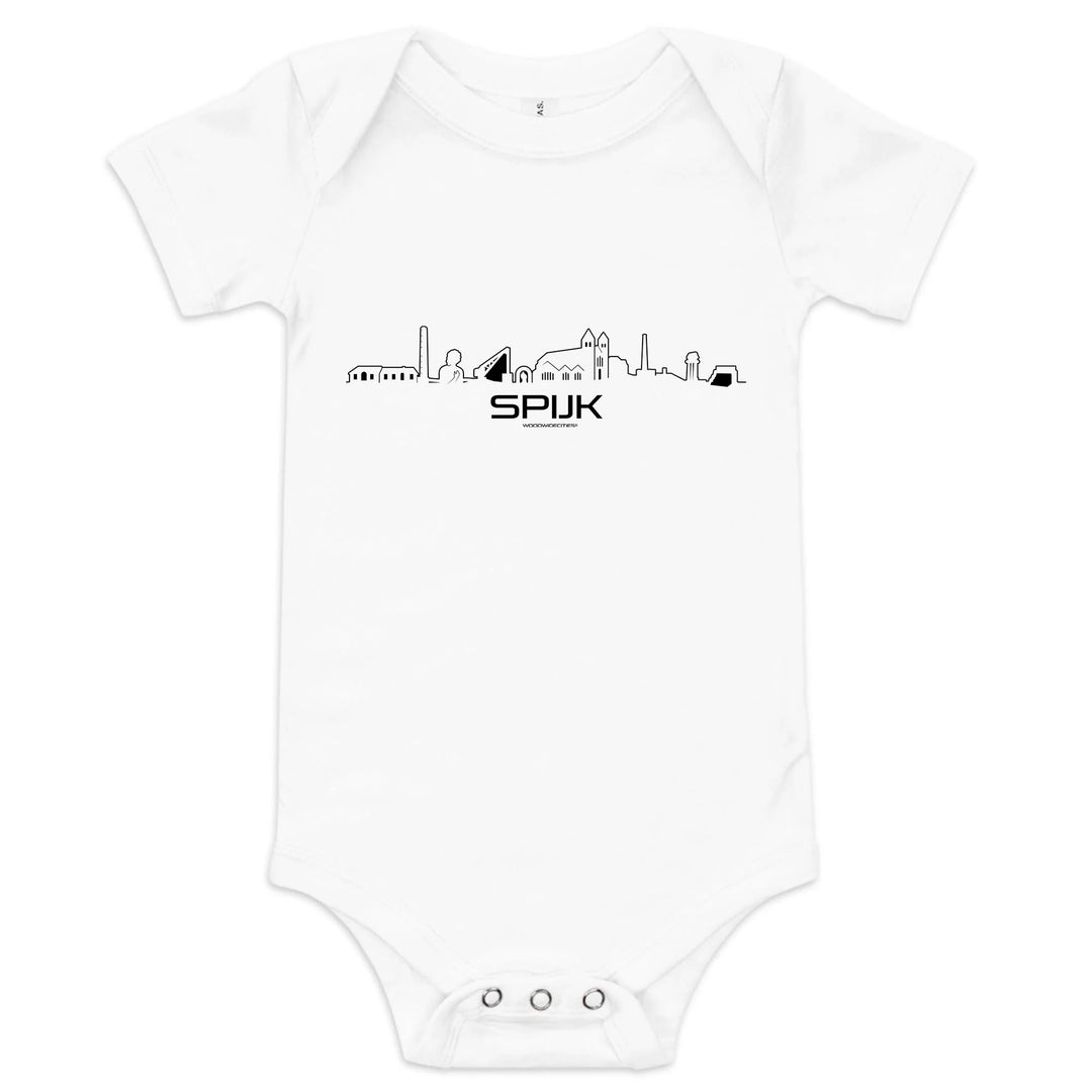 Baby Rompertje Spijk-Zevenaar uniek cadeau voor baby geboren in Spijk-Zevenaar geschenk van WoodWideCities