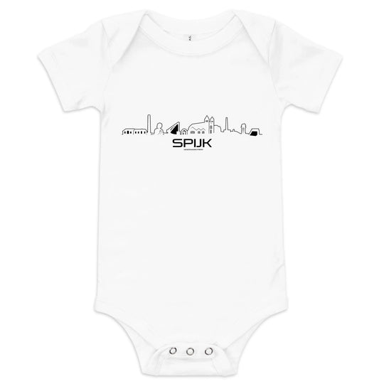 Baby Rompertje Spijk-Zevenaar uniek cadeau voor baby geboren in Spijk-Zevenaar geschenk van WoodWideCities