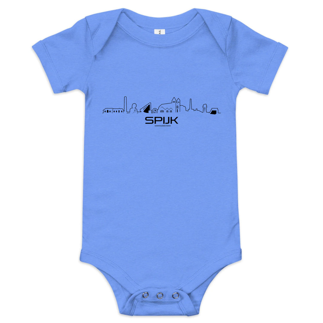 Baby Rompertje Spijk-Zevenaar uniek cadeau voor baby geboren in Spijk-Zevenaar geschenk van WoodWideCities