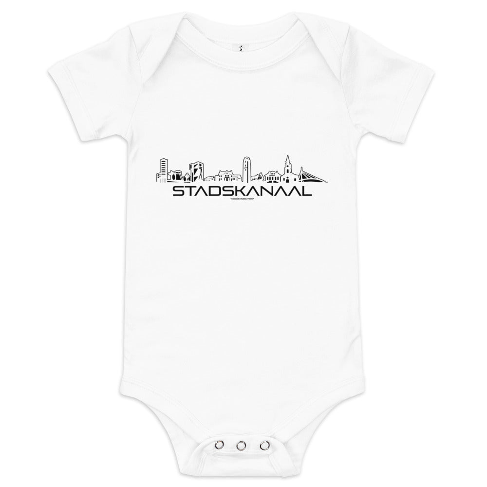 Baby Rompertje Stadskanaal houten cadeau decoratie relatiegeschenk van WoodWideCities