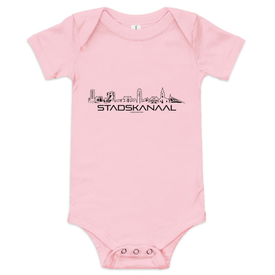 Baby Rompertje Stadskanaal houten cadeau decoratie relatiegeschenk van WoodWideCities