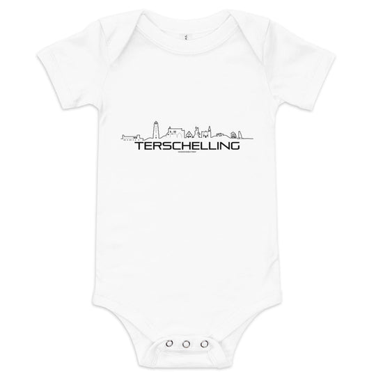 Baby Rompertje Terschelling houten cadeau decoratie relatiegeschenk van WoodWideCities