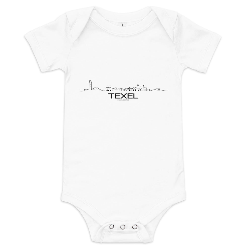 Baby Rompertje Texel houten cadeau decoratie relatiegeschenk van WoodWideCities