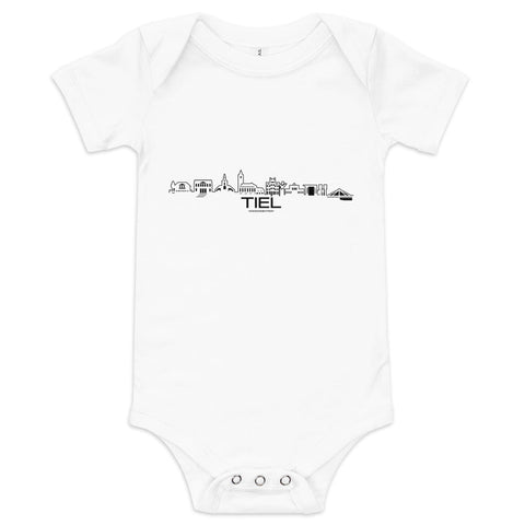 Baby Rompertje Tiel White 3-6m houten cadeau decoratie relatiegeschenk van WoodWideCities