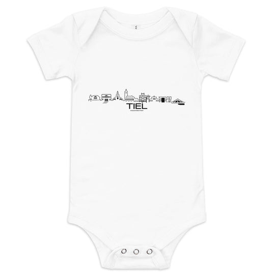 Baby Rompertje Tiel White 3-6m houten cadeau decoratie relatiegeschenk van WoodWideCities