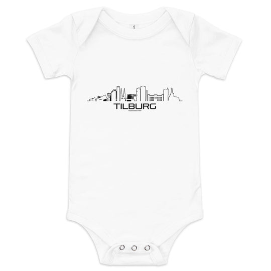 Baby Rompertje Tilburg White 3-6m houten cadeau decoratie relatiegeschenk van WoodWideCities